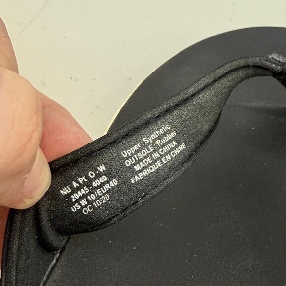 Olukai Nua Pio Black Platform Flip Flop Thong Sandals Shoes 20445-4040 Womens 10 - Picture 5 of 8